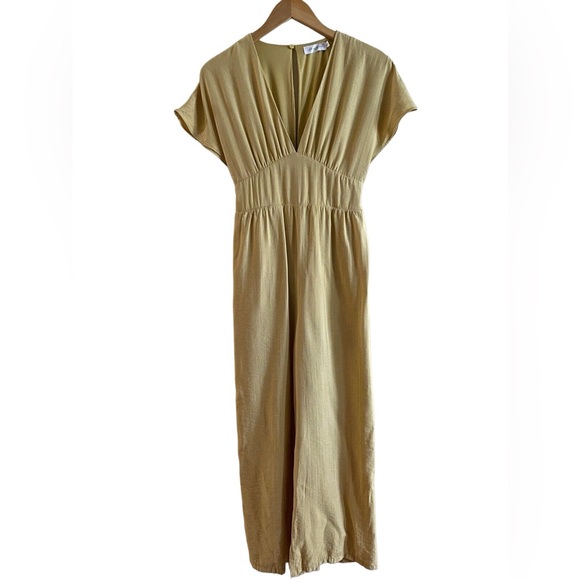 NWOT Lush Yellow Cap Sleeve Jumpsuit - Picture 3 of 15